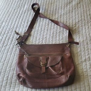 Fossil Brown Leather Crossbody Bag